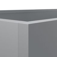 Кашпа, сребриста, 62x30x29 см, поцинкована стомана