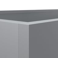 Кашпа, сребриста, 62x47x46 см, поцинкована стомана