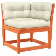 Градински комплект с възглавници, 5 части, восъчнокафяв