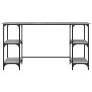 Бюро, сив сонома, 140x50x75 см, метал и инженерно дърво