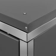 Двоен навес за кофа за смет 138x77,5x112,5 см инокс