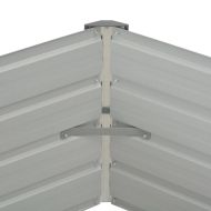 Повдигната леха, кафява, 129x129x45 см, поцинкована стомана