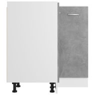 Ъглов шкаф "Lyon", цвят бетонно сив, 75,5x75,5x81,5 см, инженерно дърво