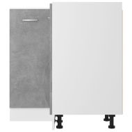 Ъглов шкаф "Lyon", цвят бетонно сив, 75,5x75,5x81,5 см, инженерно дърво