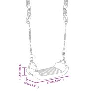 Детска люлка с въжена стълба, синя, 37x15 см, PE