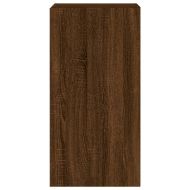 Стенен ТВ шкаф с LED осветление, кафяв дъб, 40,5x35x80 см