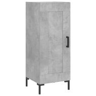 Висок шкаф, бетонно сив, 34,5x34x180 см, инженерно дърво