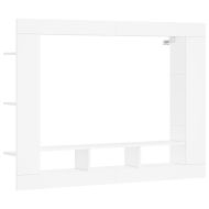 ТВ шкаф, бял, 152x22x113 см, инженерно дърво