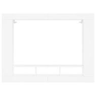 ТВ шкаф, бял, 152x22x113 см, инженерно дърво