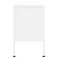 ТВ шкаф, бял, 105x35x50 см, стомана