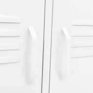 ТВ шкаф, бял, 105x35x50 см, стомана