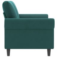 2-местен диван, тъмнозелен, 140 см, кадифе