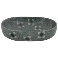 Мивка за плот, синя, овална, 59x40x14 см, керамика