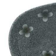 Мивка за плот, синя, овална, 59x40x14 см, керамика