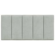 Мека табла за легло Hanko, светлосива, 100 см, кадифе