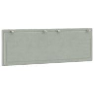 Мека табла за легло Hanko, светлосива, 140 см, кадифе