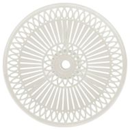 Градинска маса, бяла, 62x62x65 см, лят алуминий