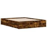 Рамка за легло с чекмедже опушен дъб 150x200 см инженерно дърво