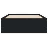 Рамка за легло с чекмеджета, черна, 90x200 см, инженерно дърво