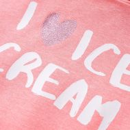 Детски суитшърт с качулка, яркорозово, 128