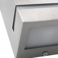 Фасадни аплици, 2 бр, 35 W, сребристи, правоъгълни