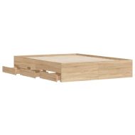 Рамка за легло с чекмедже дъб сонома 150x200 см инженерно дърво