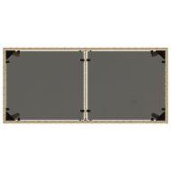 Градински комплект с възглавници, 5 части, бежов полиратан