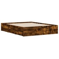 Рамка за легло с чекмедже опушен дъб 140x200 см инженерно дърво