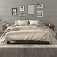 Нощни шкафчета, 2 бр, опушен дъб, 40x35x47,5 см