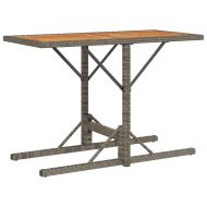 Бистро комплект с възглавници 3 части сив полиратан