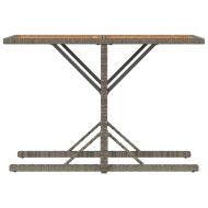 Бистро комплект с възглавници 3 части сив полиратан