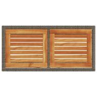 Бистро комплект с възглавници 3 части сив полиратан