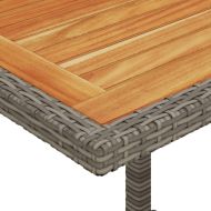 Бистро комплект с възглавници 3 части сив полиратан