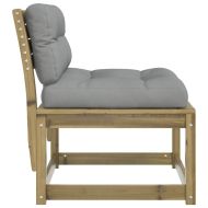 Градински дивани с възглавници, 2 бр, импрегнирано борово дърво