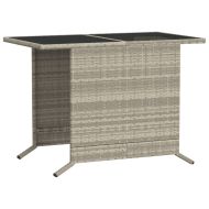 Бистро комплект с възглавници 3 части светлосив полиратан