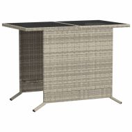 Бистро комплект с възглавници 3 части светлосив полиратан