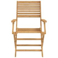 Сгъваеми градински столове 2 бр 54,5x61,5x86,5 см акация масив