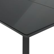 Градински трапезен комплект възглавници 5 части черен полиратан