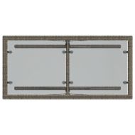 Бистро комплект с възглавници 3 части сив полиратан