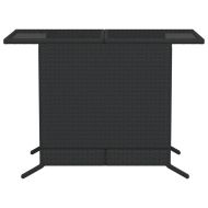 Бистро комплект с възглавници 3 части черен полиратан