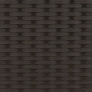 2-местен градински диван със сенник и табуретки черен полиратан