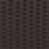 Шезлонг с възглавници, черен, полиратан