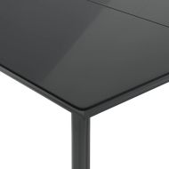 Градински комплект от 3 части с възглавници черни полиратан