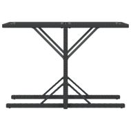 Бистро комплект с възглавници 3 части черен полиратан