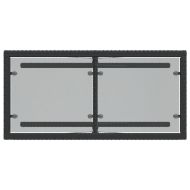 Бистро комплект с възглавници 3 части черен полиратан