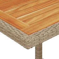 Бистро комплект с възглавници 3 части бежов полиратан