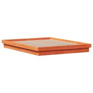 LED рамка за легло восъчнокафяв 160x200 см борово дърво масив
