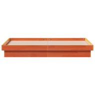 LED рамка за легло восъчнокафяв 160x200 см борово дърво масив