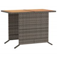 Бистро комплект с възглавници 3 части сив полиратан