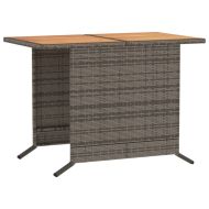 Бистро комплект с възглавници 3 части сив полиратан